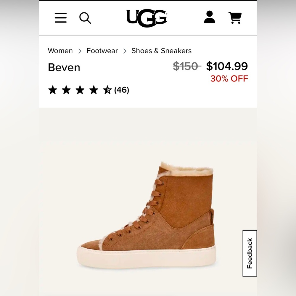 UGG Beven Women's Brown High-Top Sneakers
